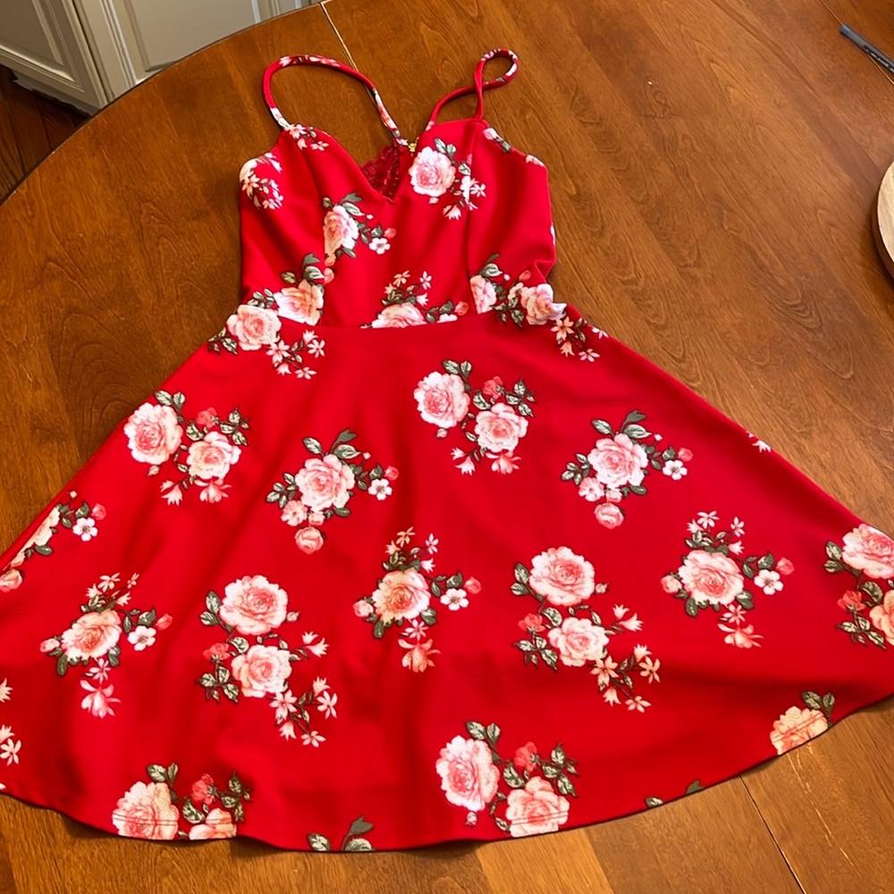 Red Flower Dress